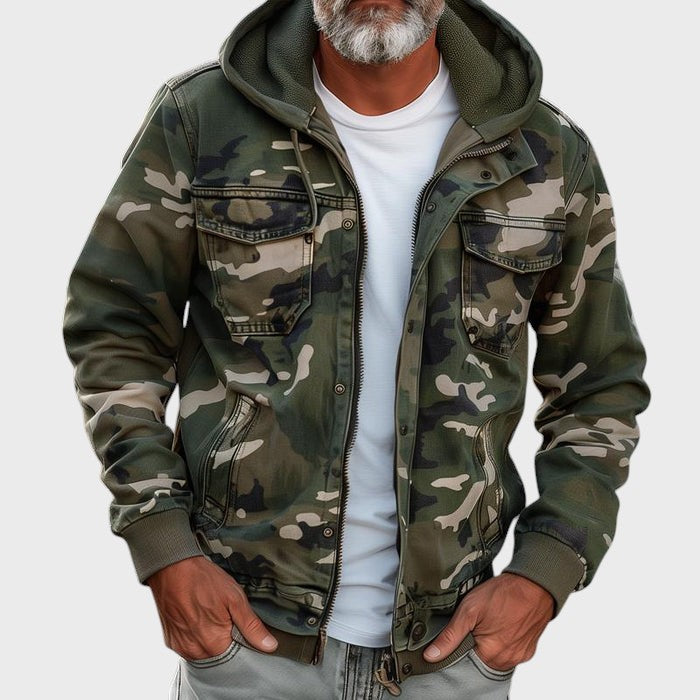 Samuel - Casaco Estampado em Camuflagem