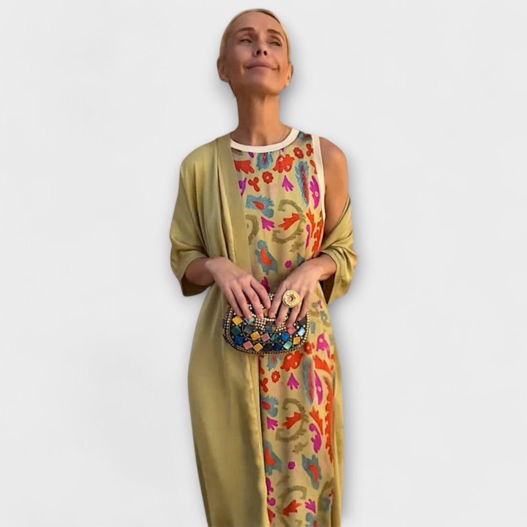 Julia – Vestido Longo Com Casaco a Condizer