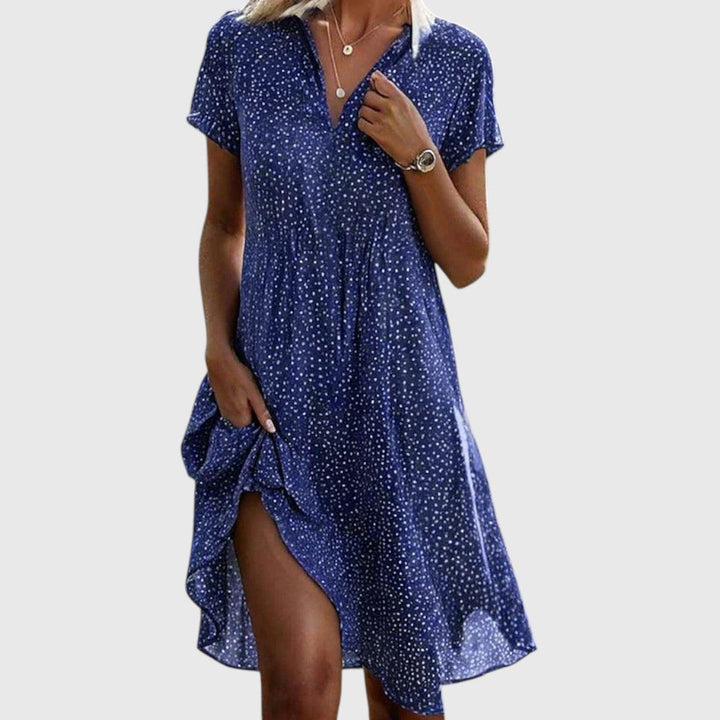 Carolina – Vestido Médio de Manga Curta