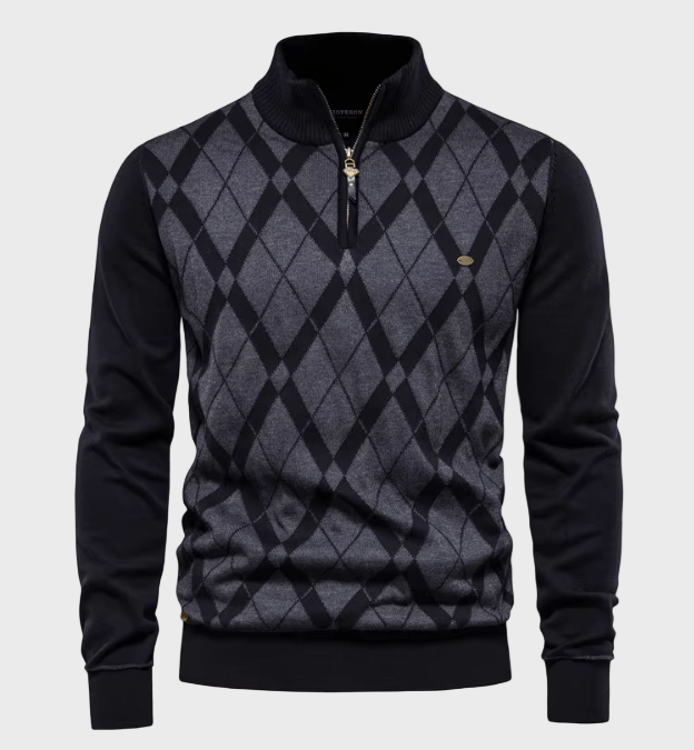Américo -  CAmisola Masculina com Meio Zíper