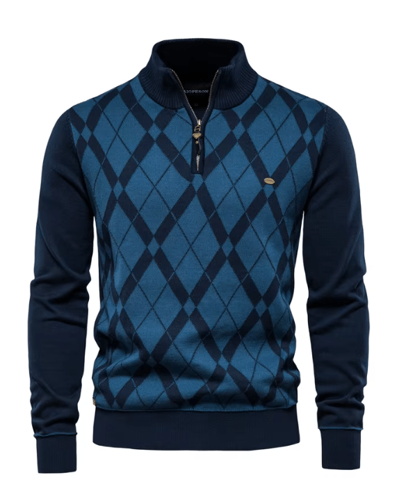 Américo -  CAmisola Masculina com Meio Zíper