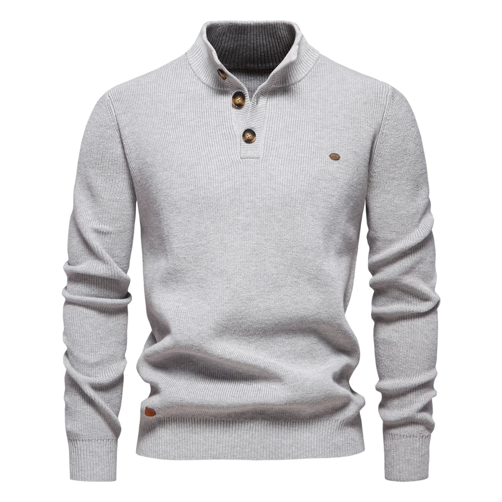Miguel - Pullover Masculino com Detalhe de Botão