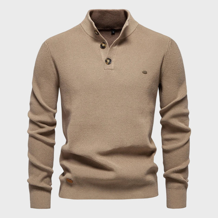 Miguel - Pullover Masculino com Detalhe de Botão