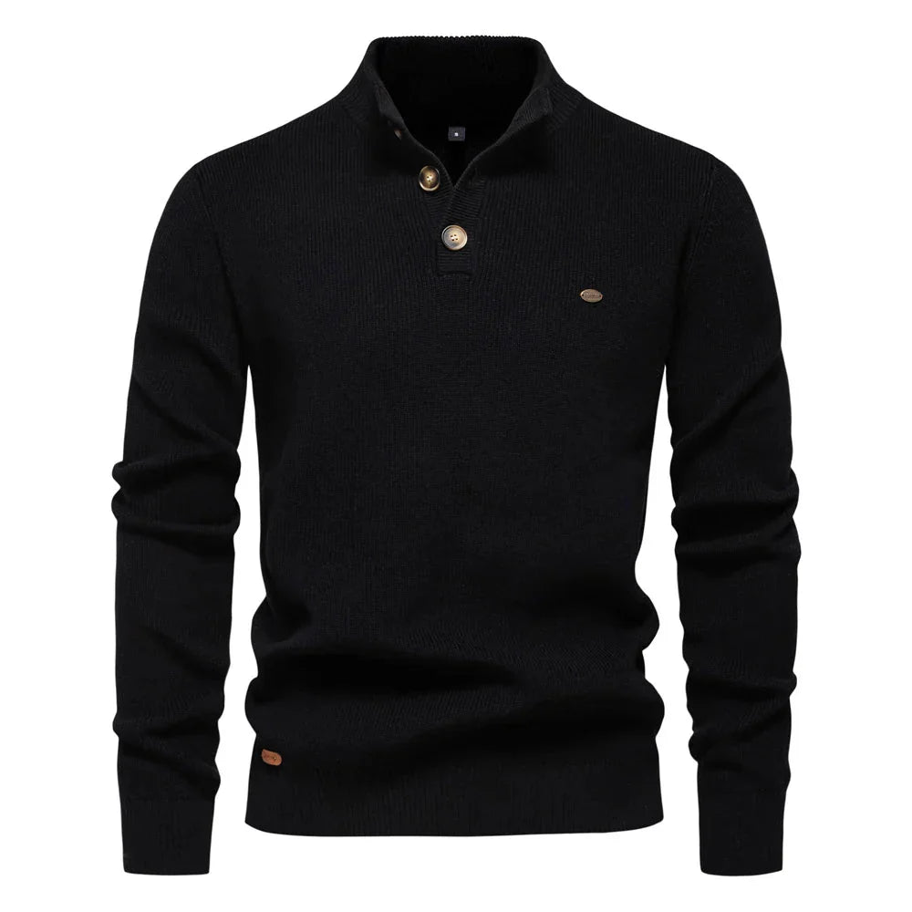 Miguel - Pullover Masculino com Detalhe de Botão