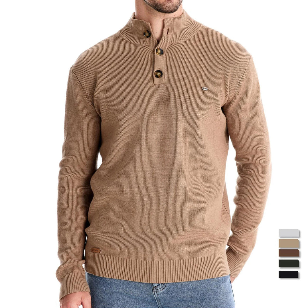 Miguel - Pullover Masculino com Detalhe de Botão