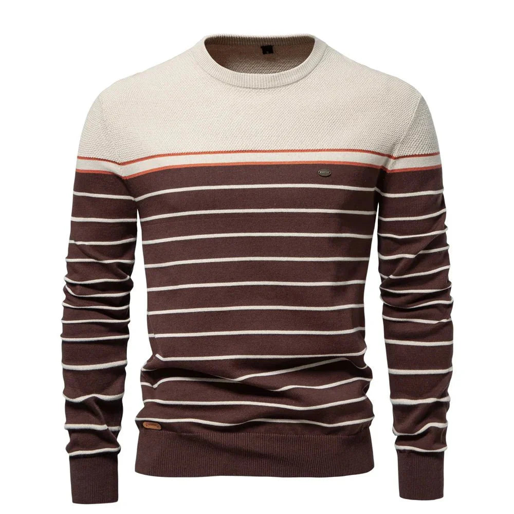 Sebastião - Camisola Masculina com Estampa Listrada