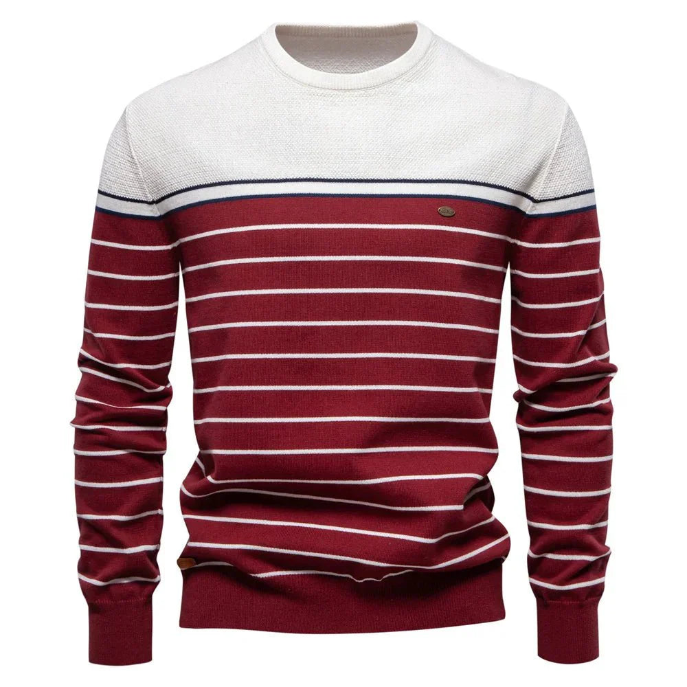 Sebastião - Camisola Masculina com Estampa Listrada