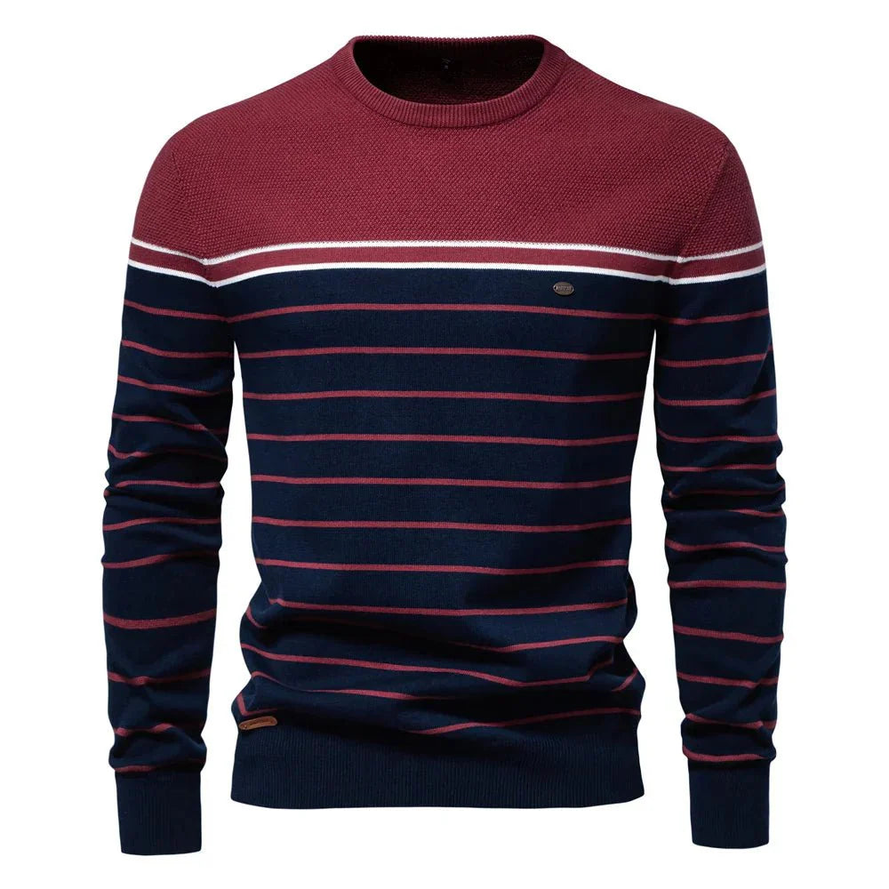 Sebastião - Camisola Masculina com Estampa Listrada
