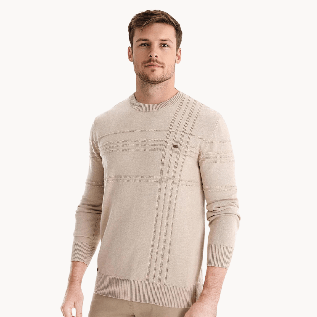 Gabriel - Camisola Masculina com Estampa de Losango