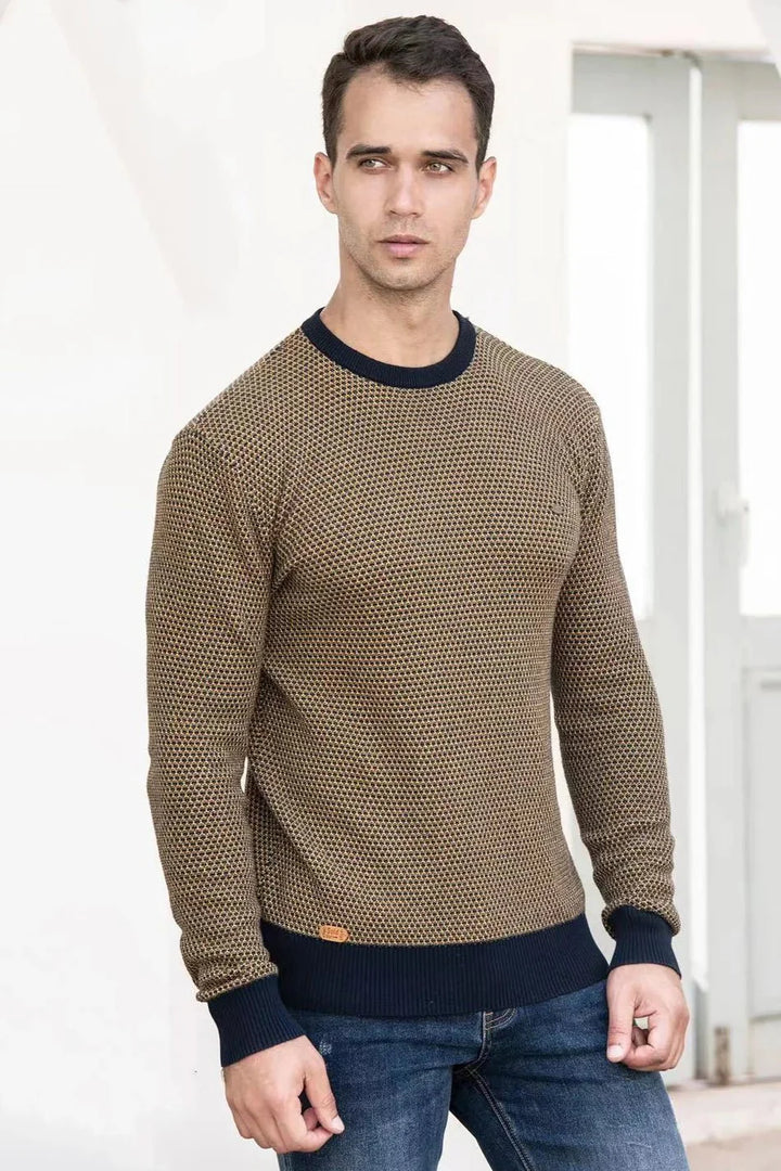 Diogo- Pullover Masculino com Estampa de Losangos