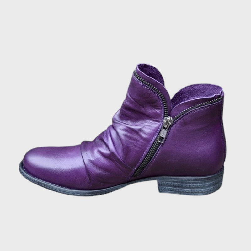 Sanne - Elegantes Botas de Couro Femininas